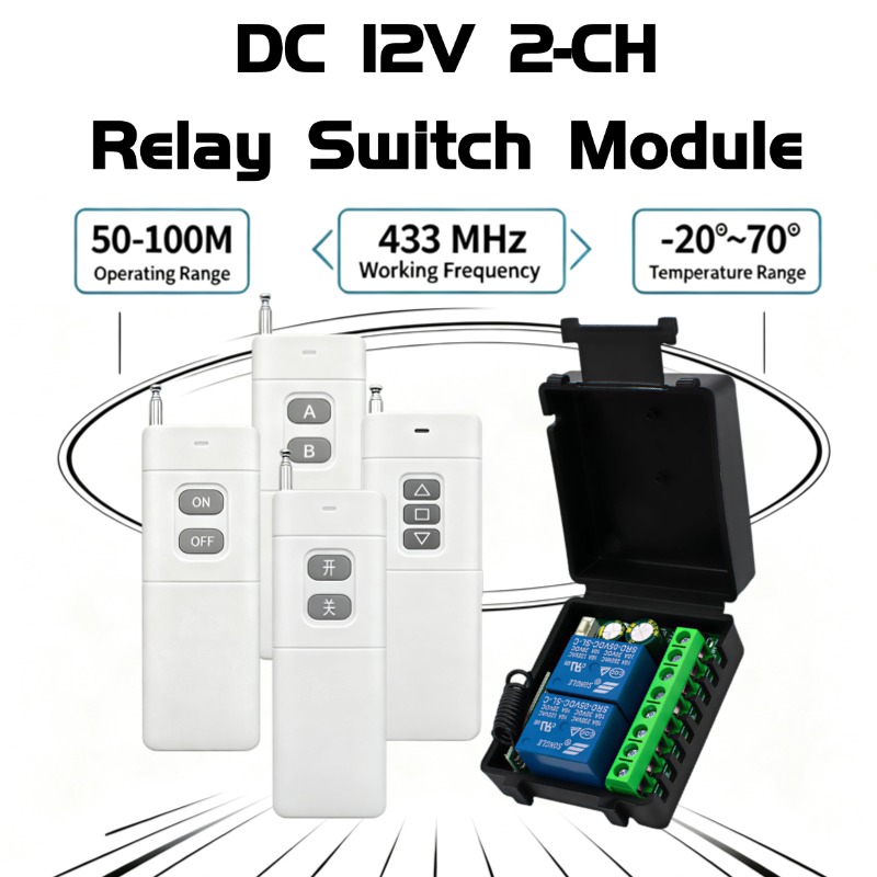 433Mhz Receiver Module - 2-kanałowy bezprzewodowy przełącznik zdalnego sterowania RF