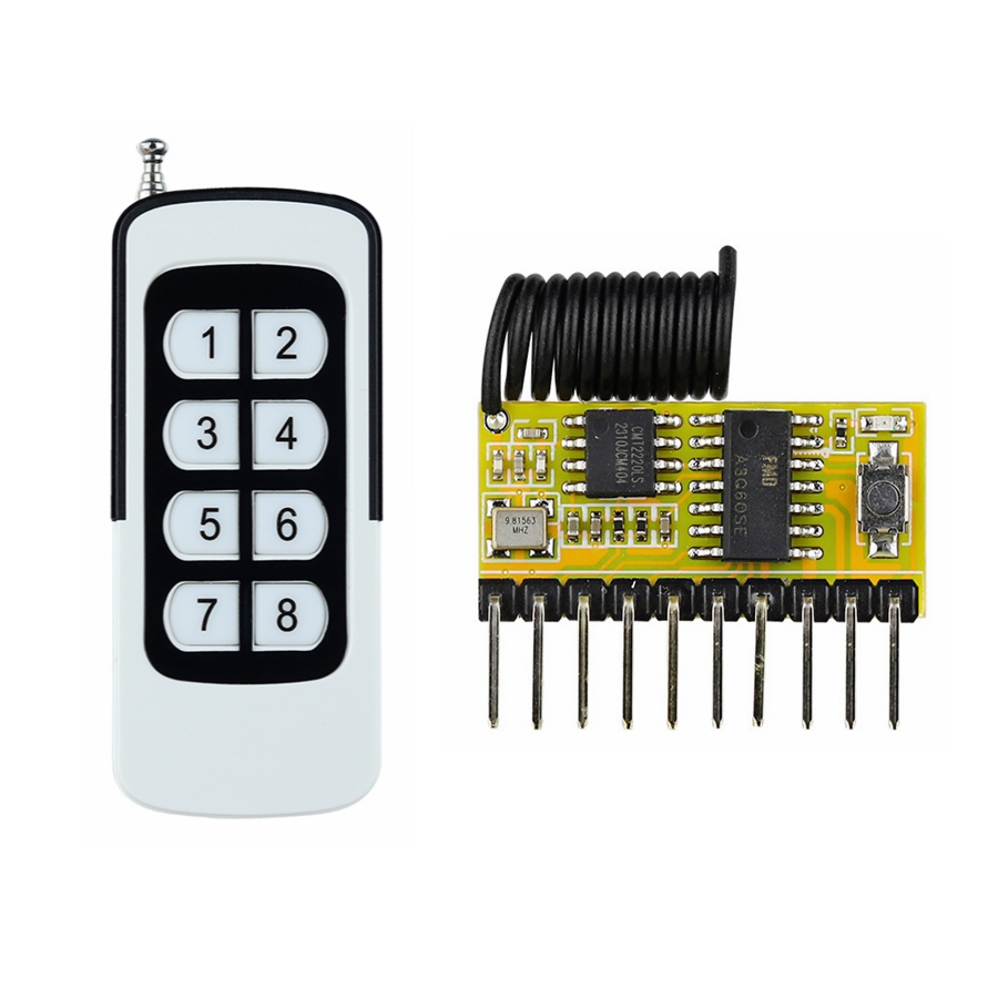 433 MHz DC3V ~ 5 V 8-kanałowy  – 433Mhz Receiver Module recenzja i cena