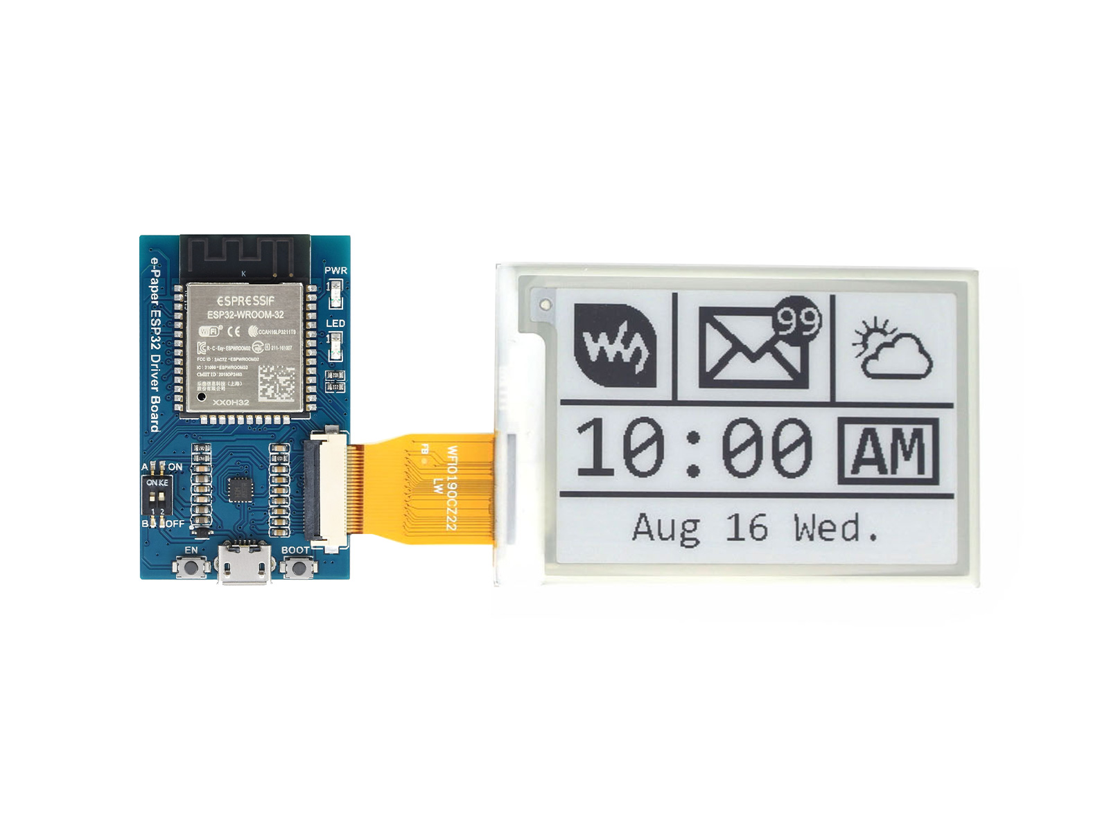 Płytka sterownika e-Paper Wave – Display Epaper 2.9 recenzja i cena